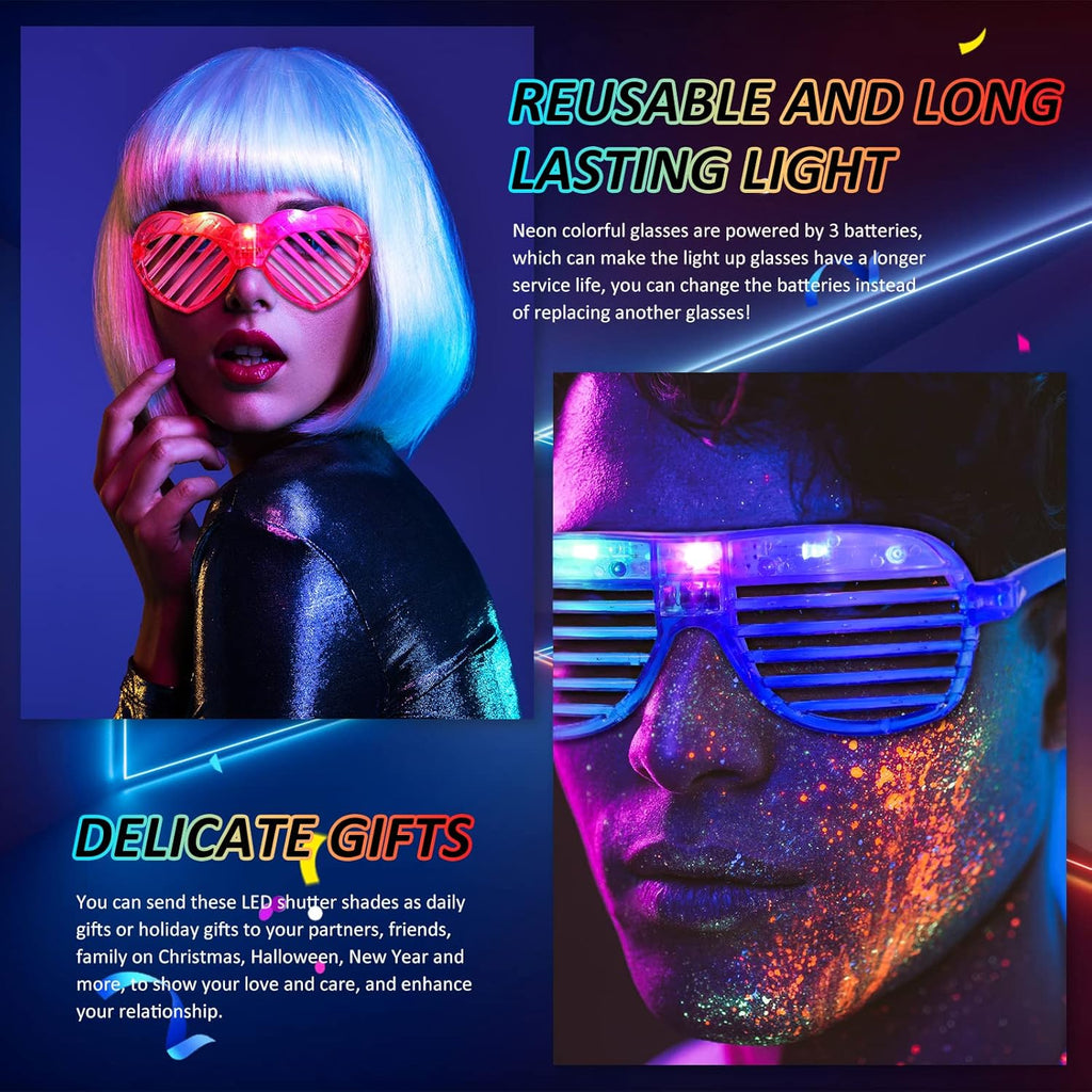 12 Pcs LED Glow Glasses V690