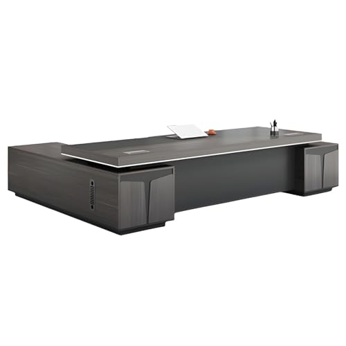 Large Executive Desk with Drawer L-Shaped Computer Desk with Drawers H269