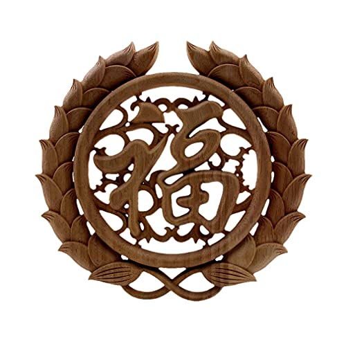 40cmX40cm Wood Carving Decorative Wall Furniture Appliques R936987