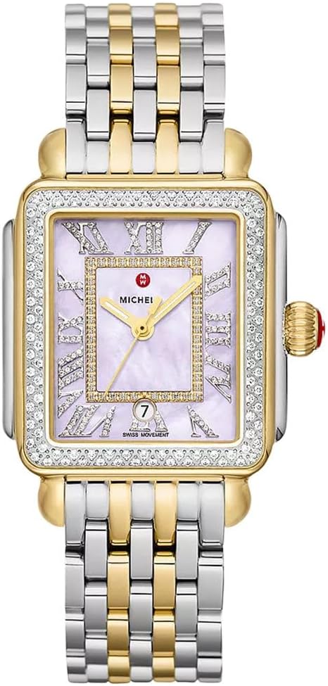 Two-Tone Steel Rectangle Womens Watch C597644
