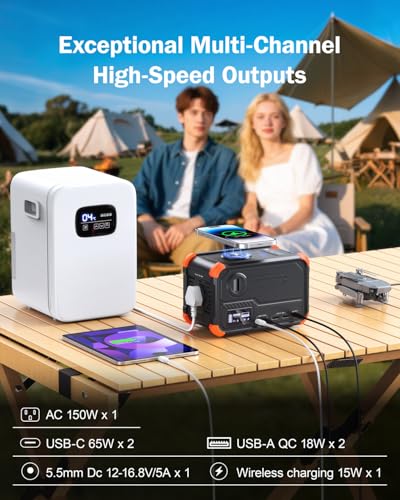 Portable Power Station 153Wh 120V 150W AC Outlet Lithium Battery Power Bank K28010