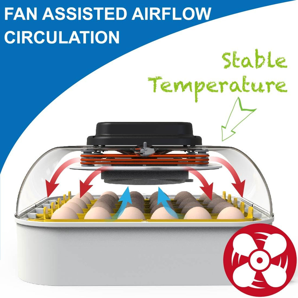 30 Egg Incubator with Humidity Display, Automatic Egg Turner I323