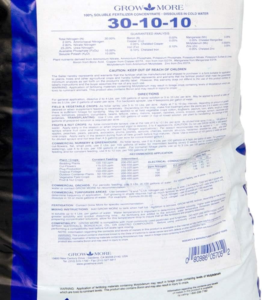 25-Pound Water Soluble Fertilizer 30-10-10 W9032