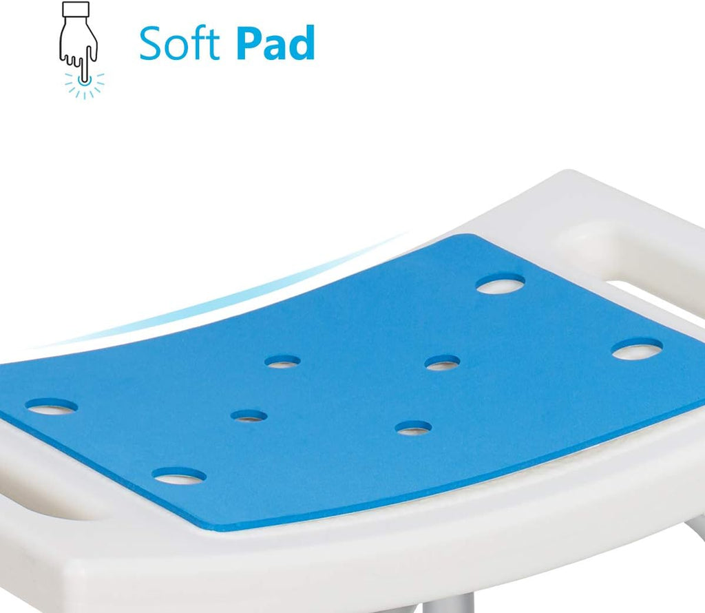 Upright Walker with 12” Pneumatic Wheel and Padded Bath Seat with 6 Height Adjustable Tube W735