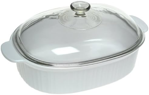 French White 4-Quart Covered Casserole M5606