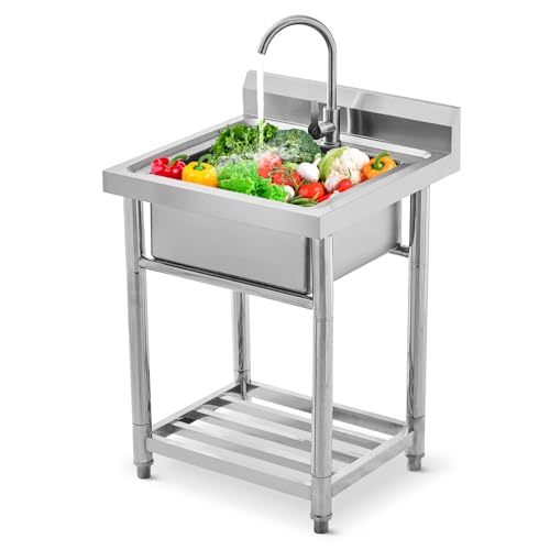 Stainless Steel Single Bowl Utility Sink 20" x 20" M5746