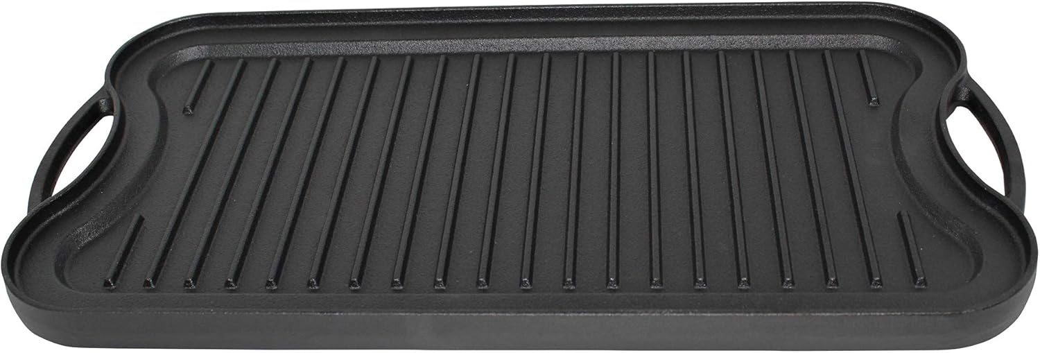 Pre-Seasoned Cast Iron Reversible Grill Griddle 20 Inch x 10.5 Inch Black U5586