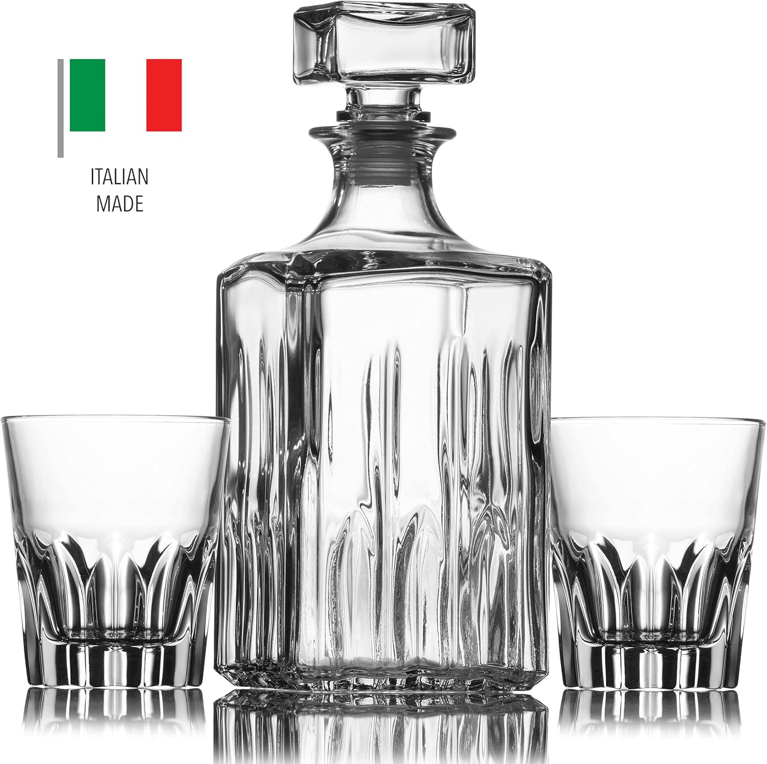 Whiskey Decanter and 2 Glasses Bar Set N9459