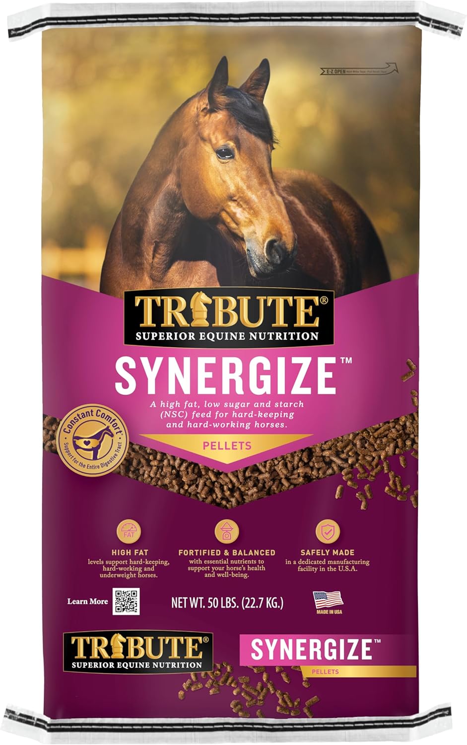 low NSC high fat pelleted horse feed C31239