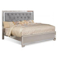 Queen Size Gray Velvet Tufted Bed G311