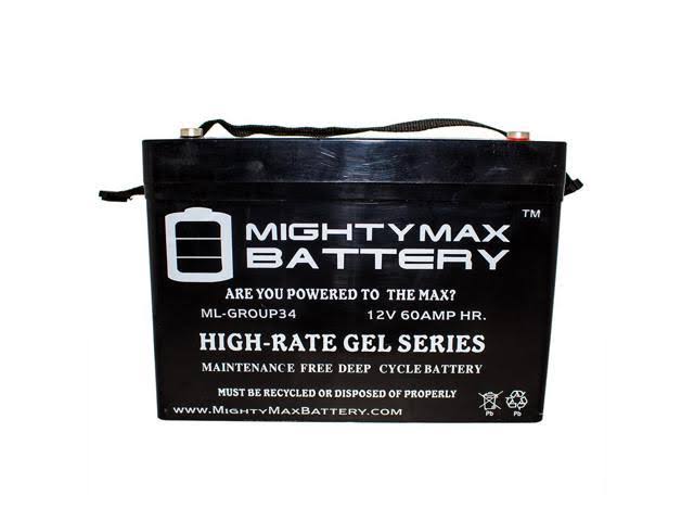12V 60Ah Group 34 Sealed Gel Battery G1949