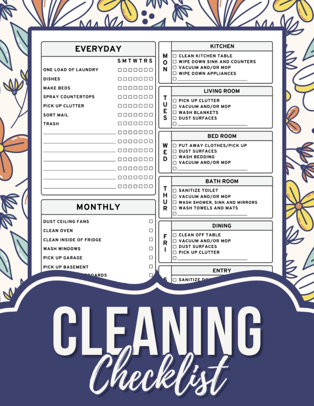 Cleaning Checklist Household Planner P934