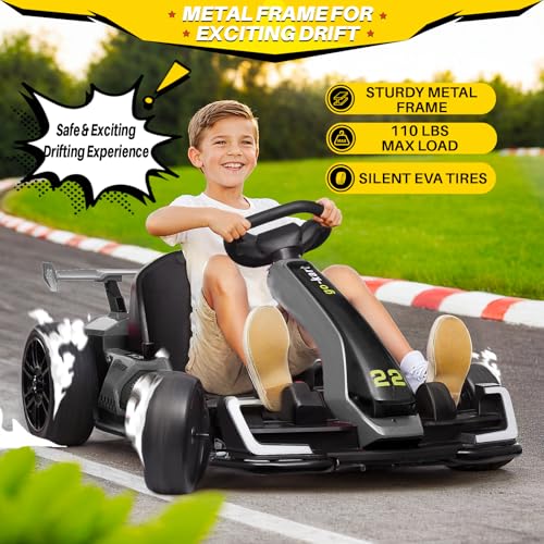24V Electric Go Kart with 2X150W Motor, 7AH Battery, Green N772296