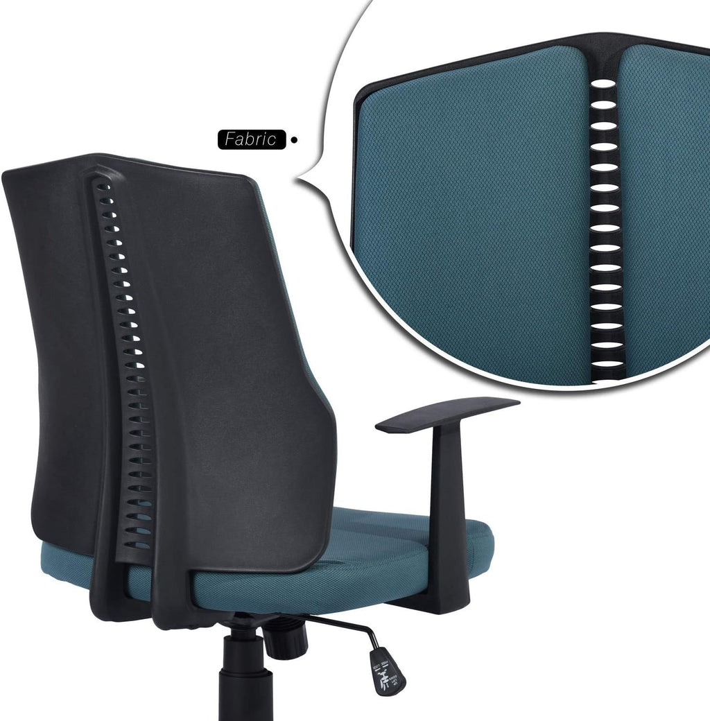Dark Blue Ergonomic Swivel Rolling Desk Chair N104287