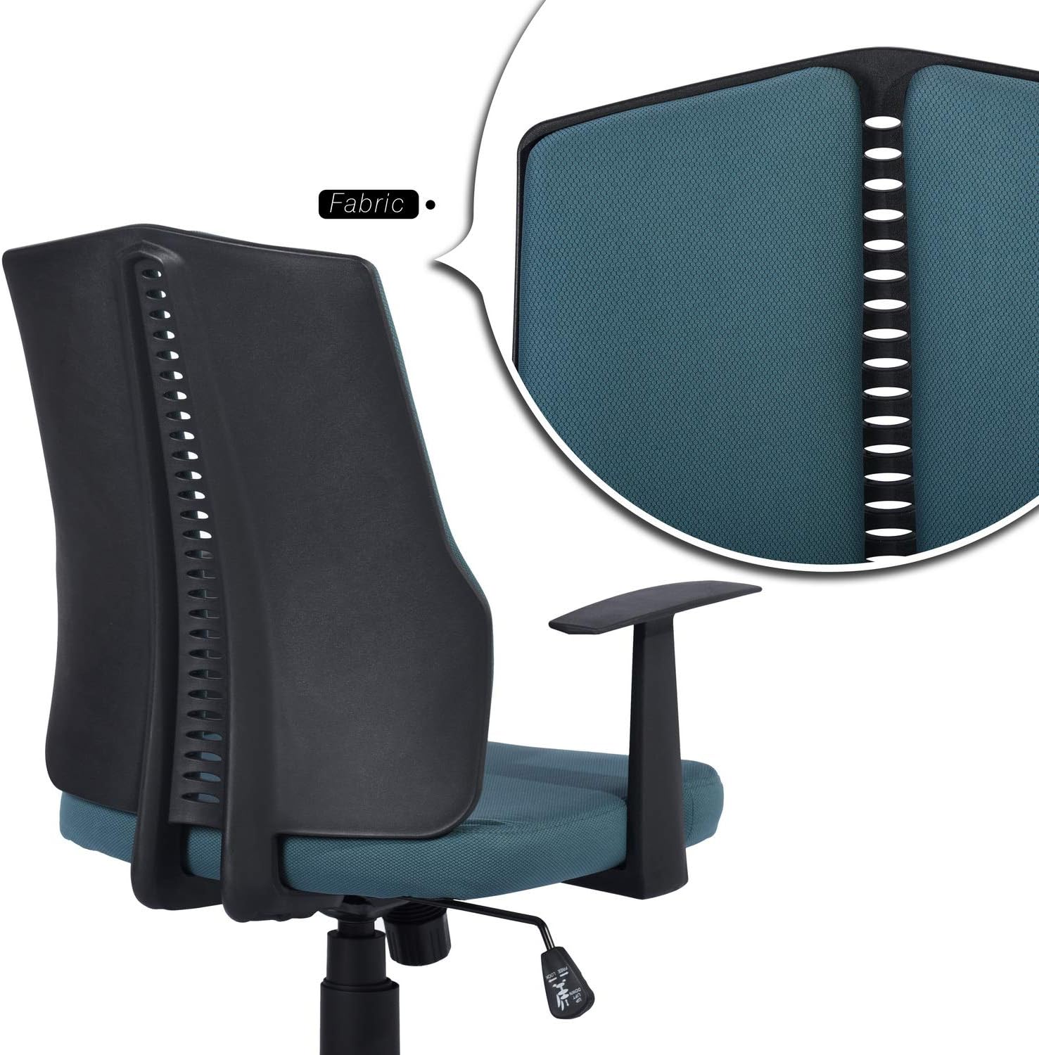 Dark Blue Ergonomic Swivel Rolling Desk Chair N104287