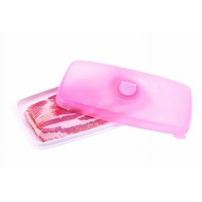 Pink Airtight Bacon Keeper Storage Container, 1-Pound Capacity Q169984