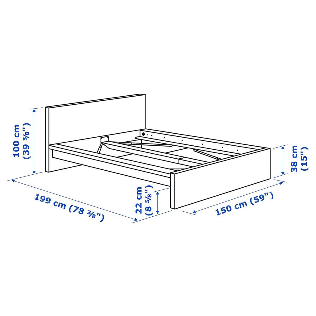 White Full Bed Frame I205034