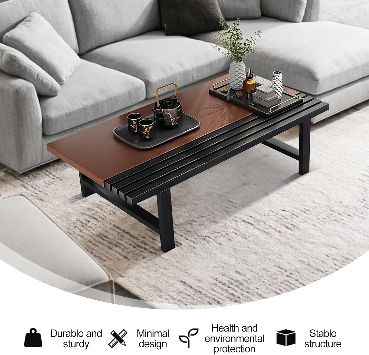 39.4in Rectangular Low Coffee Table B6299