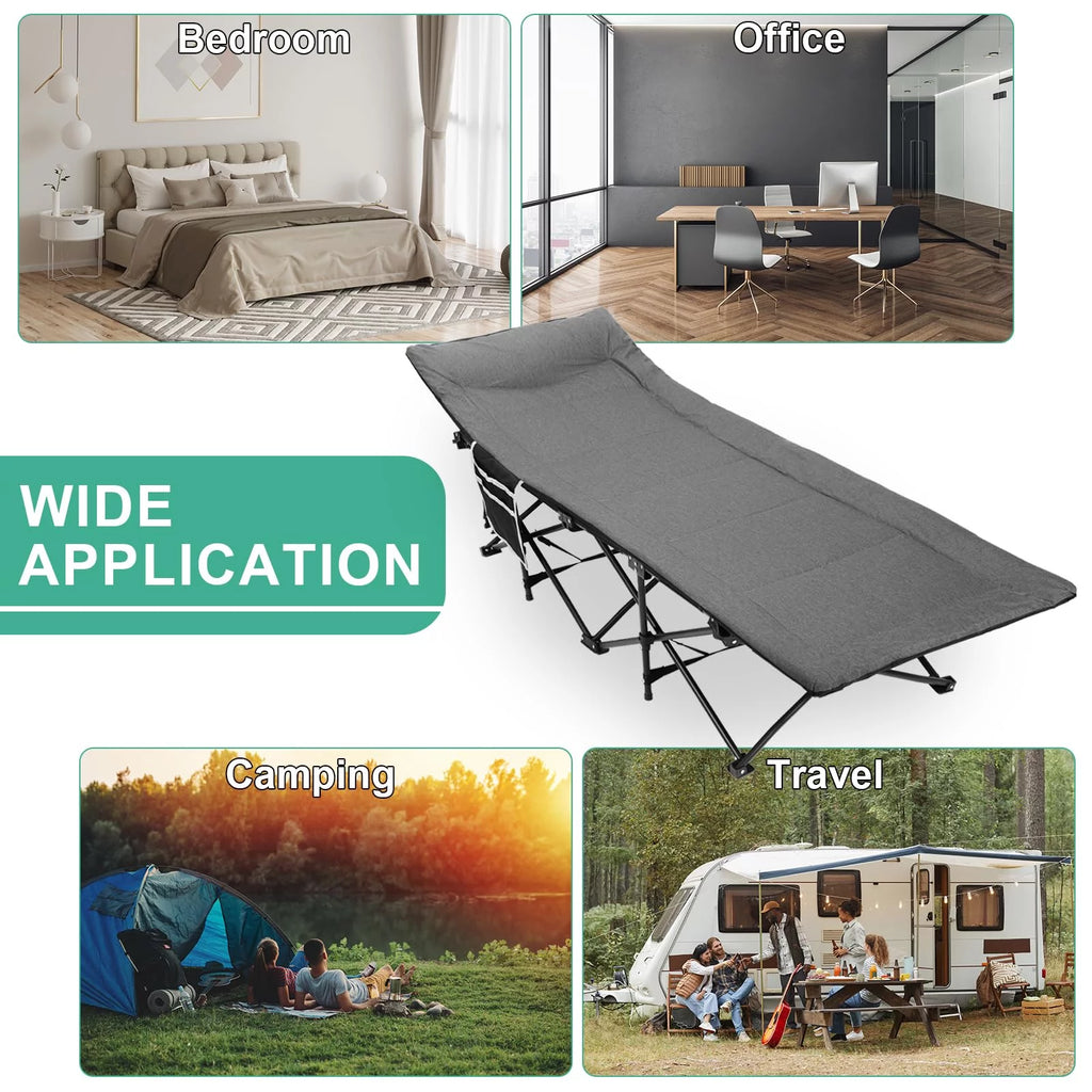 Folding Camping Cot with Pillow Y861