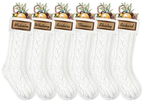 6 Pack 18in Large Knitted Christmas Stocking Set V340