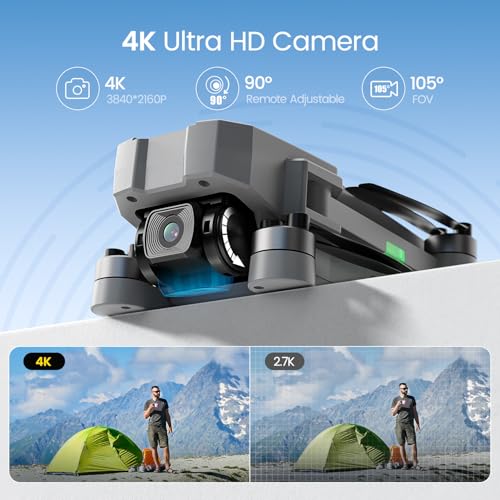 4k Foldable Camera Drone with Brushless Motors Q3969