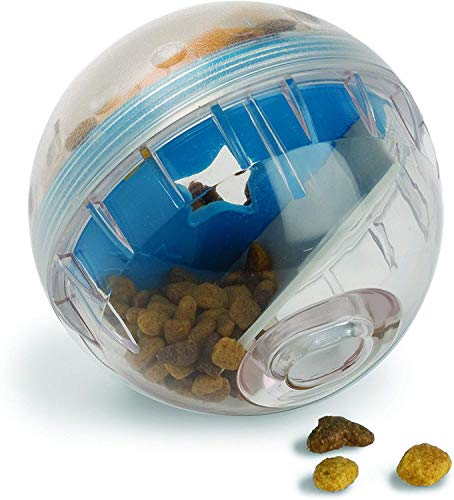 IQ Treat Ball Dog Treat Dispenser Toy Ball Interactive Dog Toy - 4" Dog Food Toy Y970