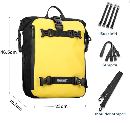 Black Waterproof Motorcycle Tail Bag 30L X848