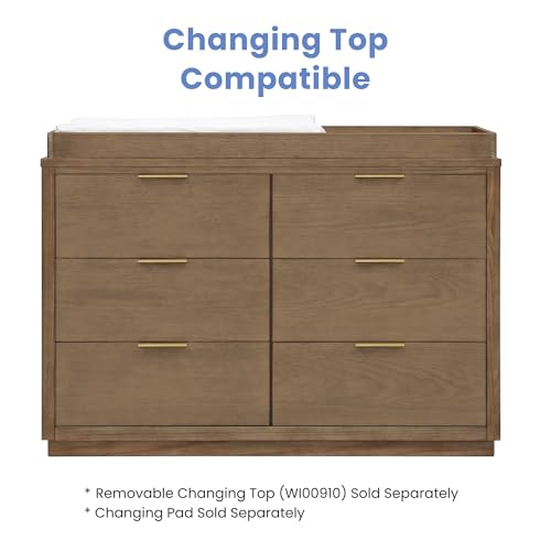 Teak Brown 6 Drawer Dresser G787858