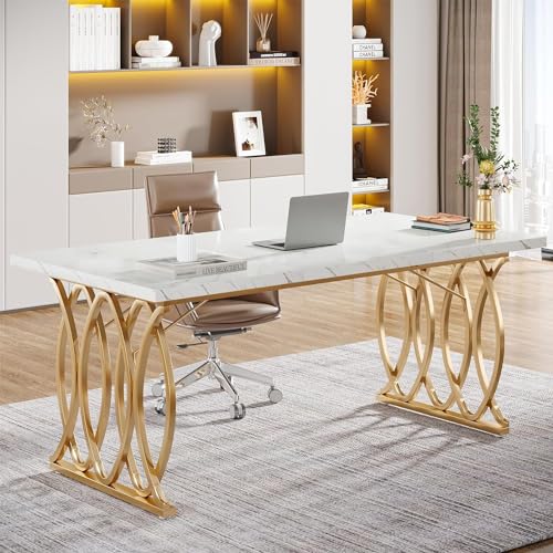 White 63" W Executive Desk S227