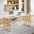 White 63" W Executive Desk S227