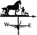Retro Farmer and Horse Metal Weathervane J49609