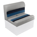 28" Pontoon Bench Seat Cushion Set, Grey/Navy/Blue X500