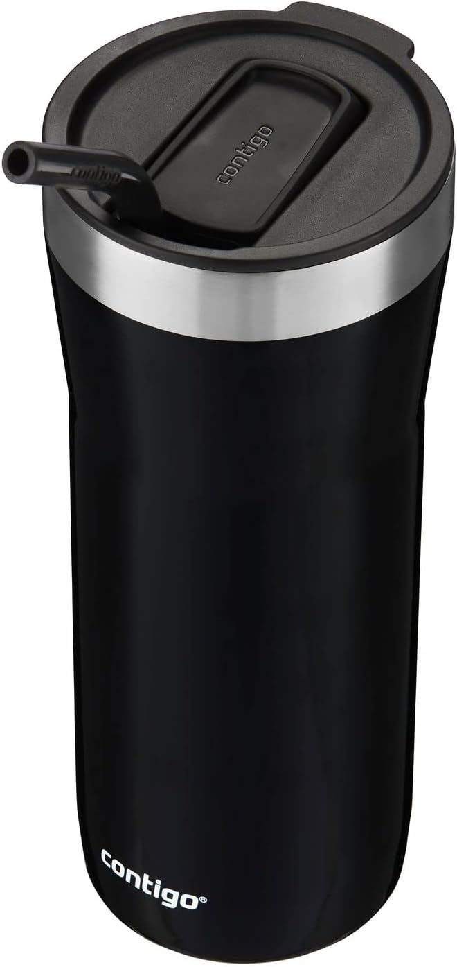 14 oz Stainless Steel Tumbler with Handle and 16 oz Insulated Stainless Steel Travel Mug P395930