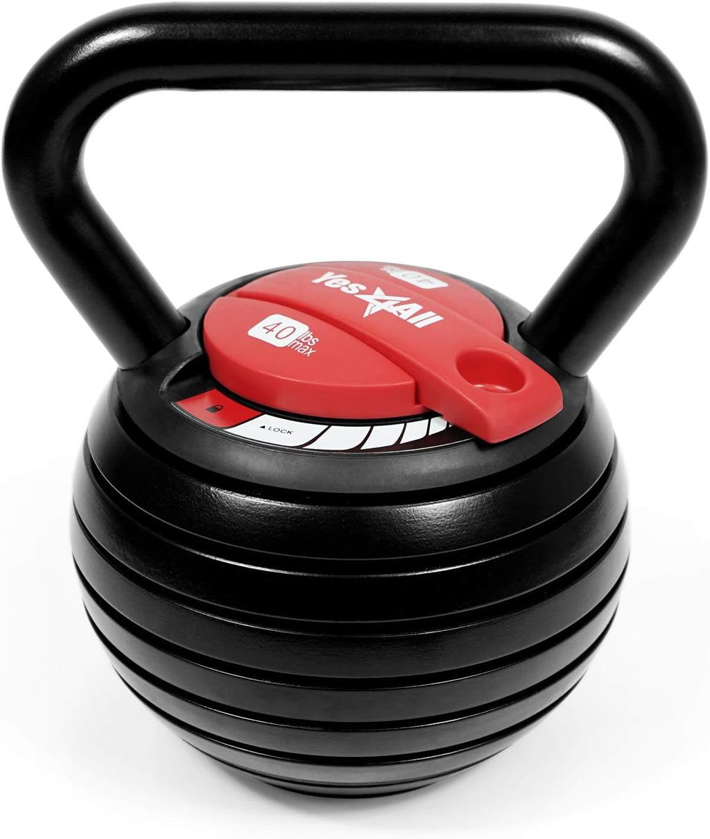 Solid Rubber Base Cast Iron Kettlebell Weights Set, Pack of 2 H388