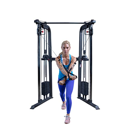 Cable Crossover Exercise Machine with Dual Weights Stack O6412