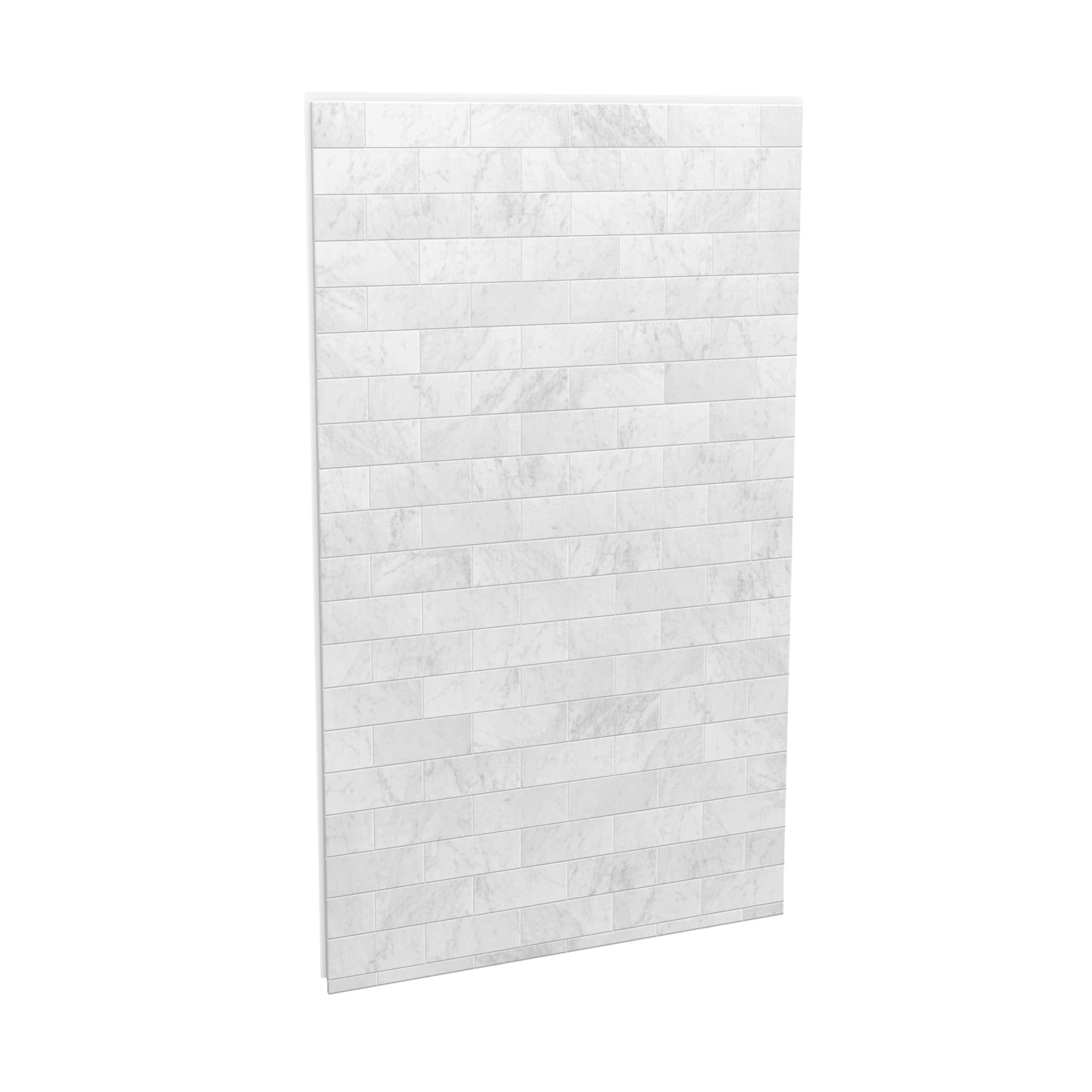 47.625-In x 80.875-in Marble Carrara Shower Surround Back Wall Panel in White M65575