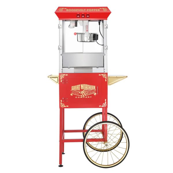 Red 8oz Antique Countertop Popcorn Popper Machine V9344