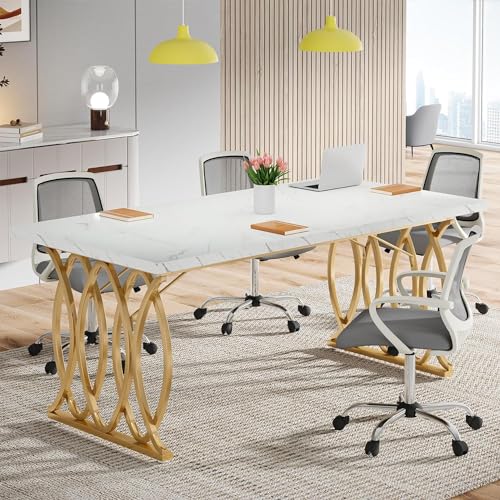 White 63" W Executive Desk S227