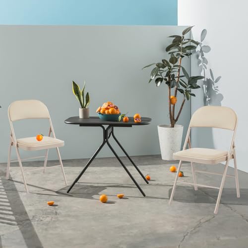 12 Pack Leather Padded Metal Folding Chairs A761525