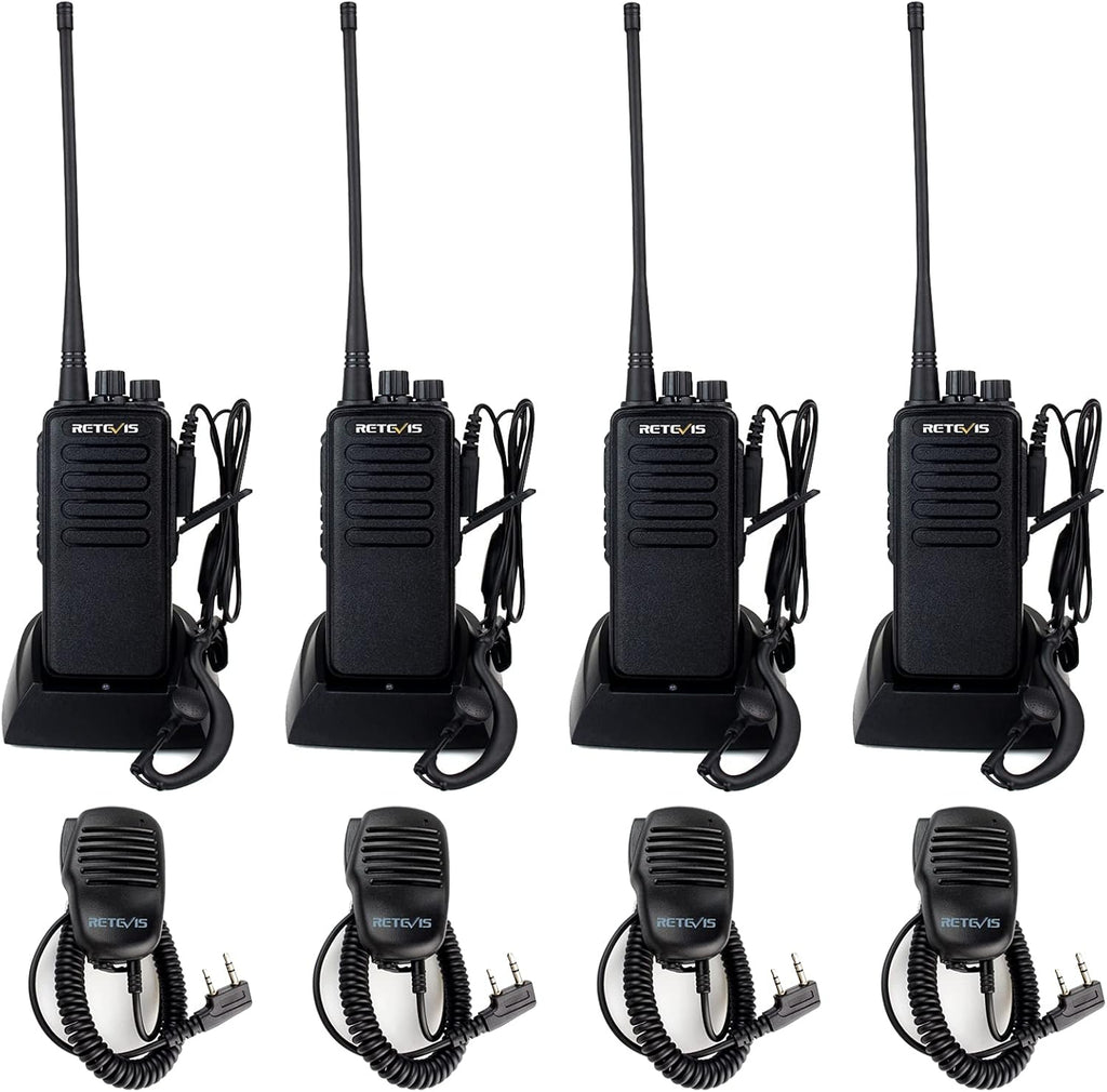 4 Pack Long Range Heavy Duty 2 Way Radio with 3000mAh Rechargeable E5900