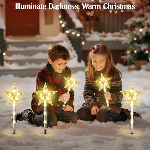 8 Pack Solar Candy Cane Pathway Lights C5614