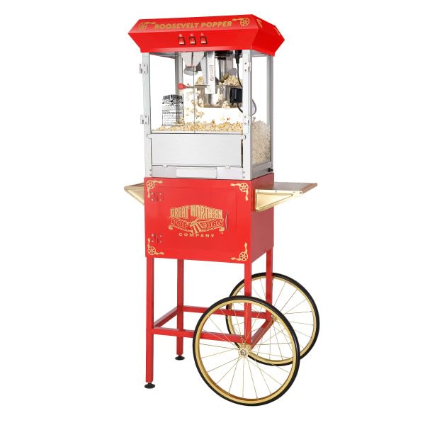 Red 8oz Antique Countertop Popcorn Popper Machine V9344