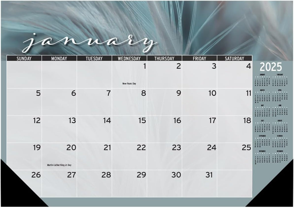 2025 Monthly Desk Pad Calendar, 18.5 x 13 Inches B1463