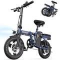 20MPH Dual-Seat Folding Electric Bike with 499Wh Removable Battery K9775