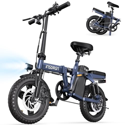 20MPH Dual-Seat Folding Electric Bike with 499Wh Removable Battery K9775