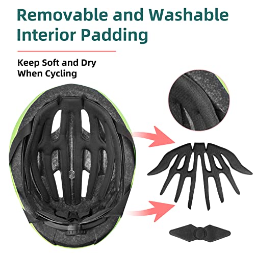 Lightweight Road Bike Helmet with Rechargeable USB LED Light A25135