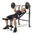 80lbs to 100 lbs Vinyl-Coated Weight Set with Weight Bench U607