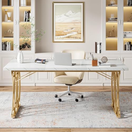 White 63" W Executive Desk S227