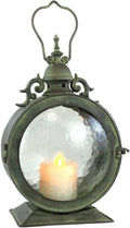 Metal Round Hanging Candle Lantern with Glass Insert G315