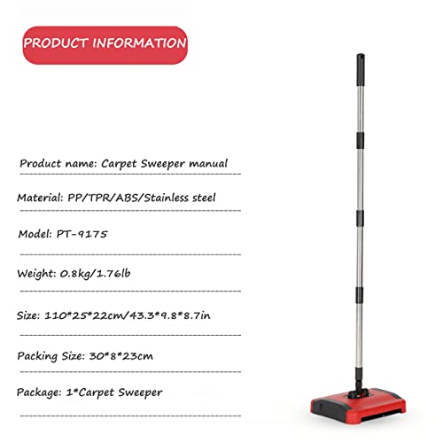 Manual Non Electric Carpet Sweeper J8821
